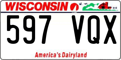 WI license plate 597VQX