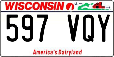 WI license plate 597VQY