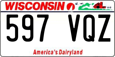 WI license plate 597VQZ