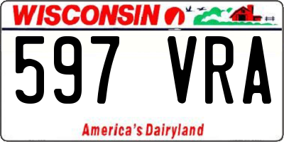WI license plate 597VRA