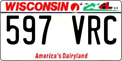 WI license plate 597VRC