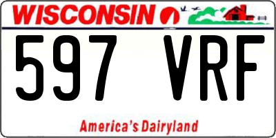 WI license plate 597VRF