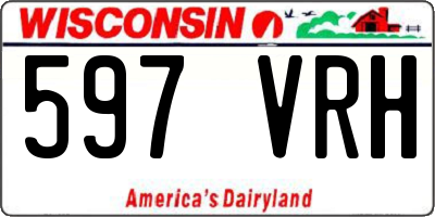 WI license plate 597VRH