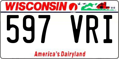 WI license plate 597VRI