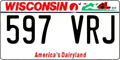 WI license plate 597VRJ