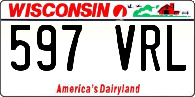 WI license plate 597VRL