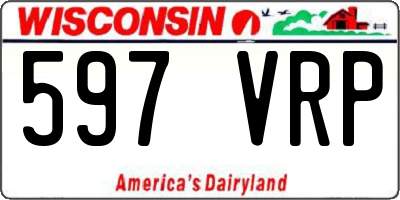 WI license plate 597VRP