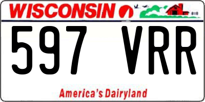 WI license plate 597VRR