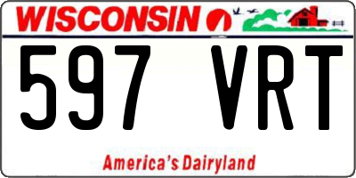 WI license plate 597VRT