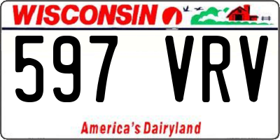 WI license plate 597VRV