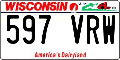 WI license plate 597VRW