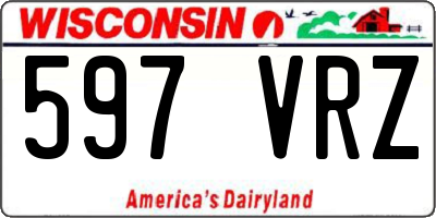 WI license plate 597VRZ