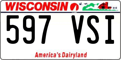 WI license plate 597VSI