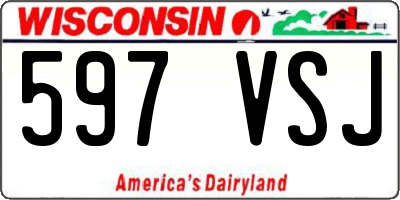 WI license plate 597VSJ
