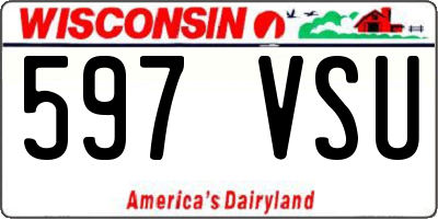 WI license plate 597VSU