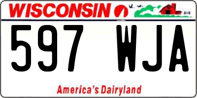 WI license plate 597WJA
