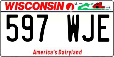 WI license plate 597WJE
