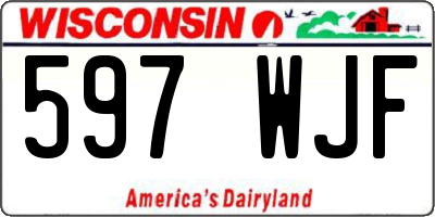 WI license plate 597WJF