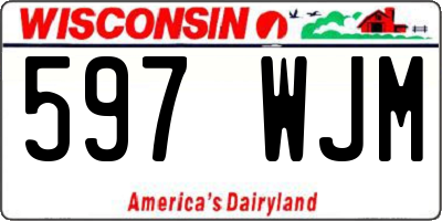 WI license plate 597WJM