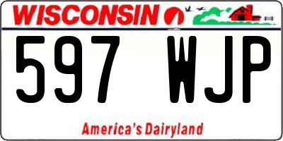 WI license plate 597WJP