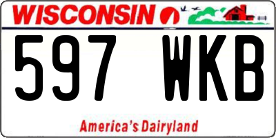 WI license plate 597WKB