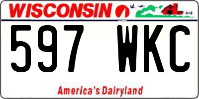 WI license plate 597WKC