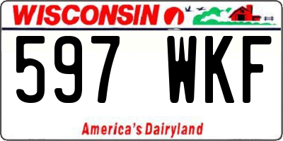 WI license plate 597WKF