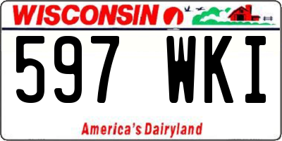 WI license plate 597WKI