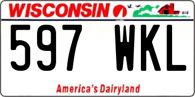 WI license plate 597WKL