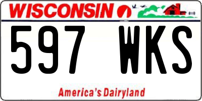 WI license plate 597WKS