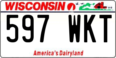 WI license plate 597WKT