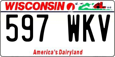 WI license plate 597WKV