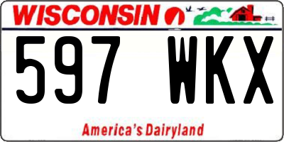 WI license plate 597WKX