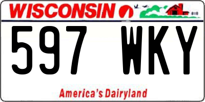 WI license plate 597WKY