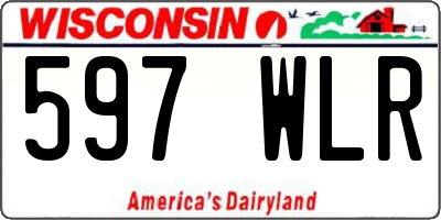 WI license plate 597WLR