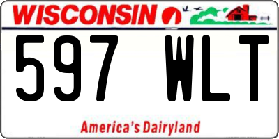 WI license plate 597WLT