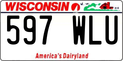 WI license plate 597WLU