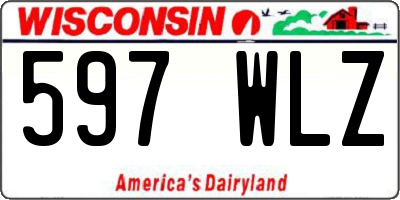 WI license plate 597WLZ