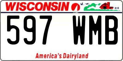 WI license plate 597WMB