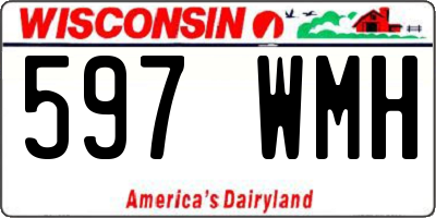 WI license plate 597WMH