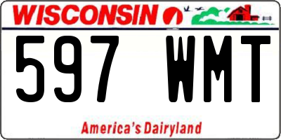 WI license plate 597WMT