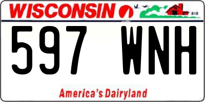 WI license plate 597WNH
