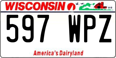 WI license plate 597WPZ