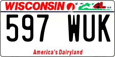 WI license plate 597WUK