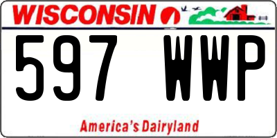 WI license plate 597WWP
