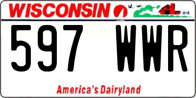 WI license plate 597WWR