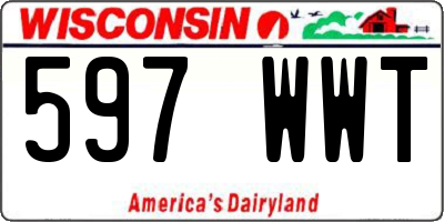 WI license plate 597WWT