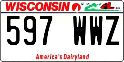 WI license plate 597WWZ