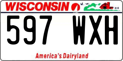 WI license plate 597WXH