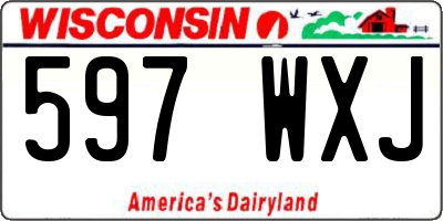 WI license plate 597WXJ